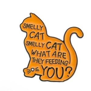 Friends TV Show, Smelly Cat Enamel Metal Pin, Phoebe Buffay Song Enamel Pin